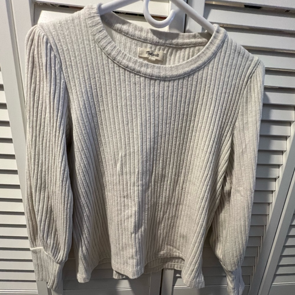 Madewell White Sweater Size Small